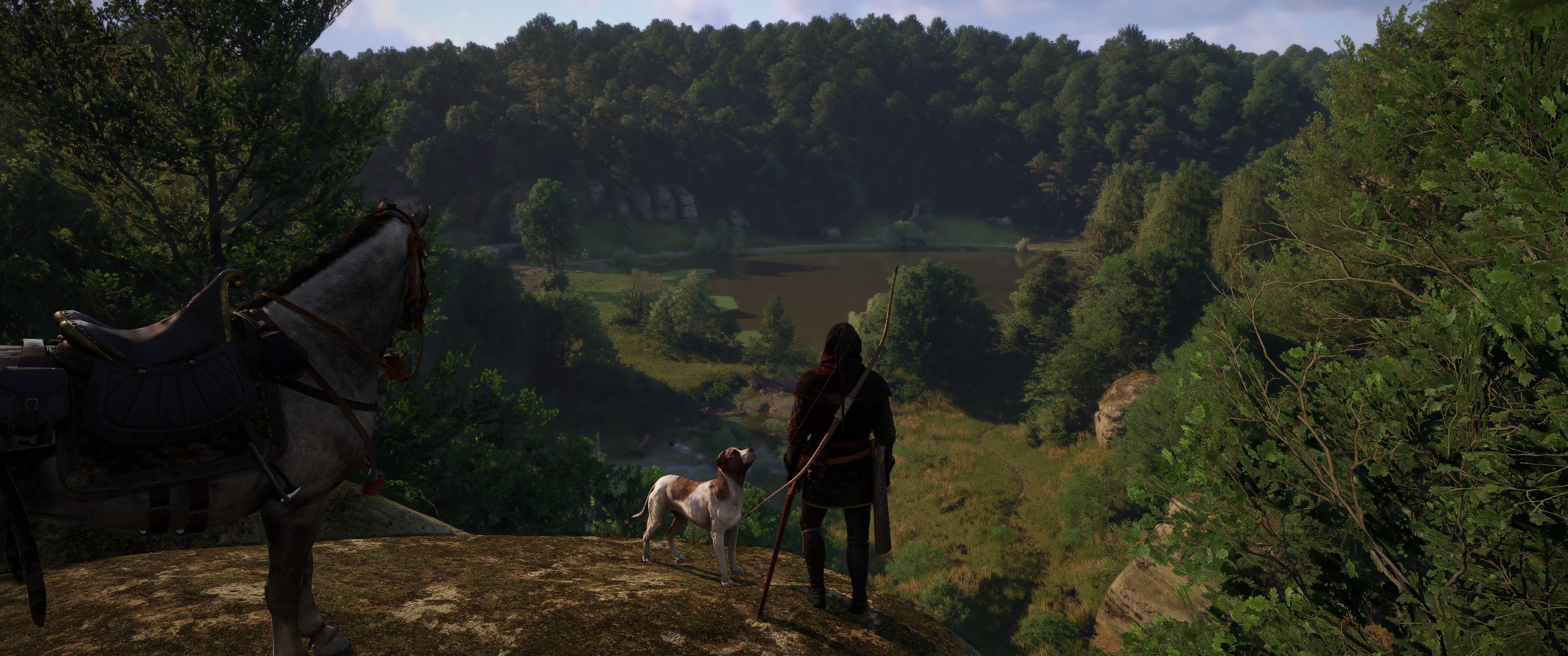 Kingdom Come Deliverance 2 - Ein Screenshot in der Openworld. Heinrich, Köther und Pebbels